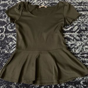 Black Peplum Blouse